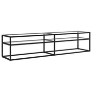 Mobile TV multimediale scaffale TV mobile TV sala da pranzo soggiorno camera da letto trasparente 180 x 40 x 40,5 cm vetro temperato trasparente 02_0028497