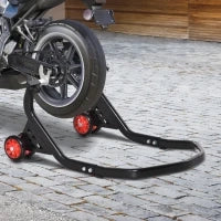 DURHAND Cavalletto Alzamoto Posteriore Universale e Regolabile Cavalletto Spostamoto per Moto Sportive Fino 200kg Nero