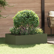 Bordura per Prato 100 x 60 x 35 cm Acciaio Verde Oliva 8008951