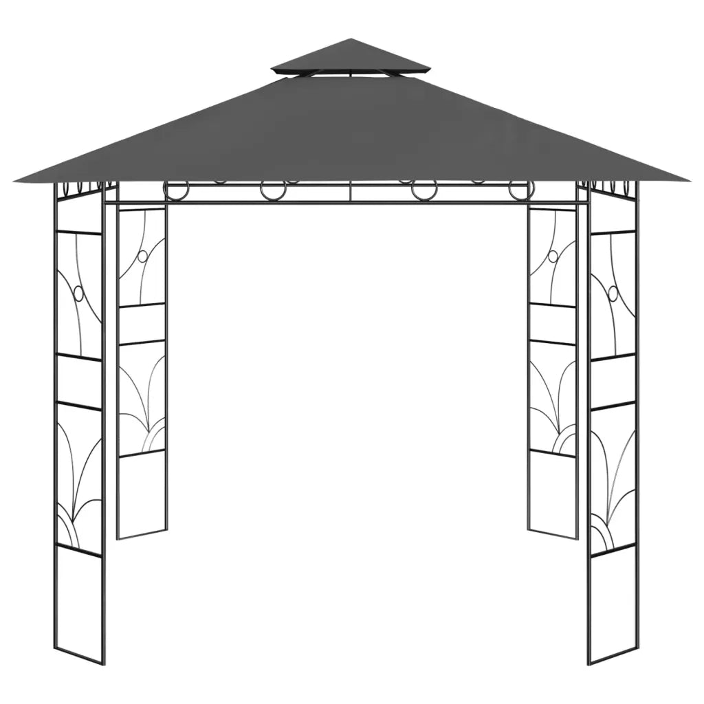 Gazebo 3x3x2,7 m Antracite 160 g/mÂ² cod mxl 66145