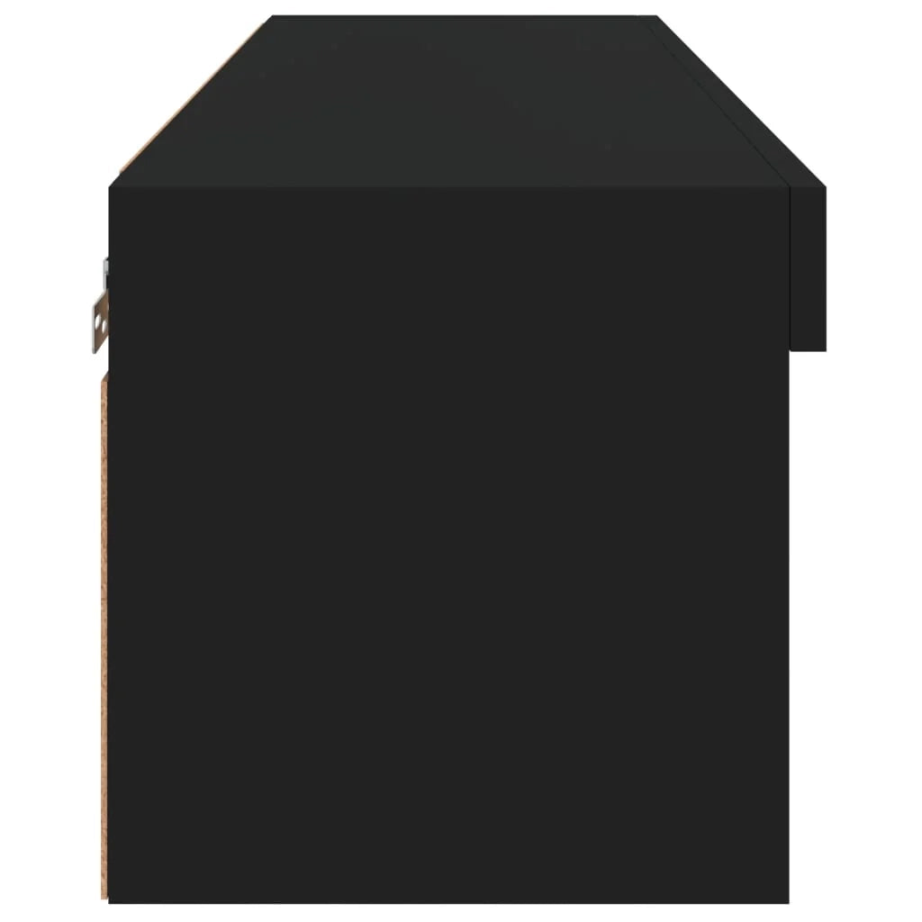 Mobile TV multimediale scaffale TV credenza mobile TV per sala da pranzo soggiorno camera da letto con luci LED 80 x 30 x 30 cm nero 02_0026616