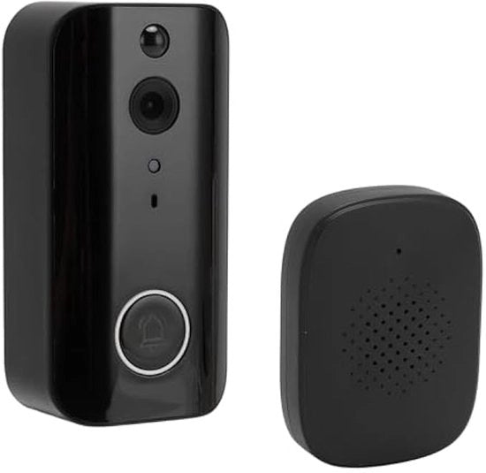 Campana di allarme wireless 1080P, videocamera di ingresso a doppia visuale, rilevamento movimento PIR, visione notturna infrarossa, conversazione vocale, connessione Wi-Fi 5G, batteria 4000 mAh