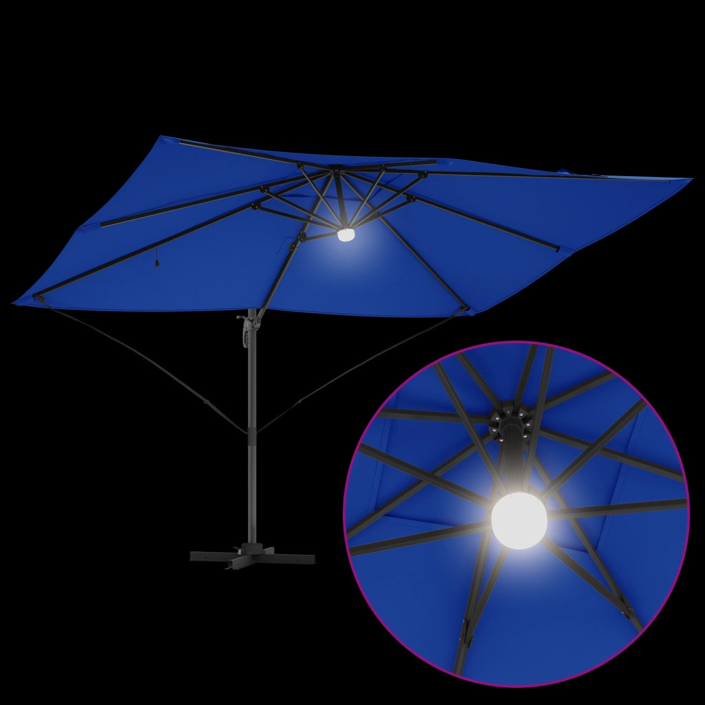 Ombrello a Sbalzo Blu Azure Blu azzurro Tessuto in poliestere