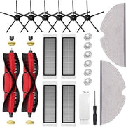 Parti di ricambio, accessori compatibili con aspirapolvere Roborock S5 Max S6 Pure S6 maxV S50 S51 S55 S5 S60 S65 S6, 2 setole a rulli, 6 setole laterali, 4 filtri Hepa, 2 asciugamani da pulizia, 6