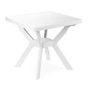 Tavolo quadrato Nilo bianco 79x79 plastica giardino esterno