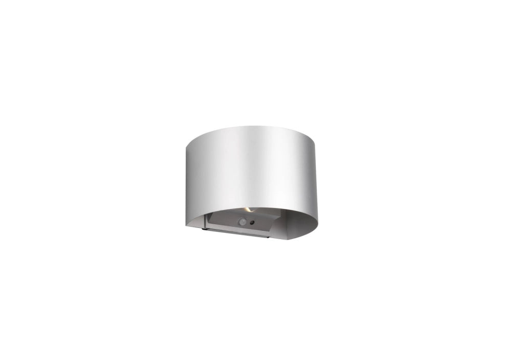 Applique LED 6W argento con sensore, batteria IP44