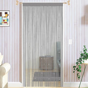 Tessuto di perle per porte e porte balconi - Rete antizanzare, Protezione insetti, Decorativo, 90 x 200 cm, Grigio