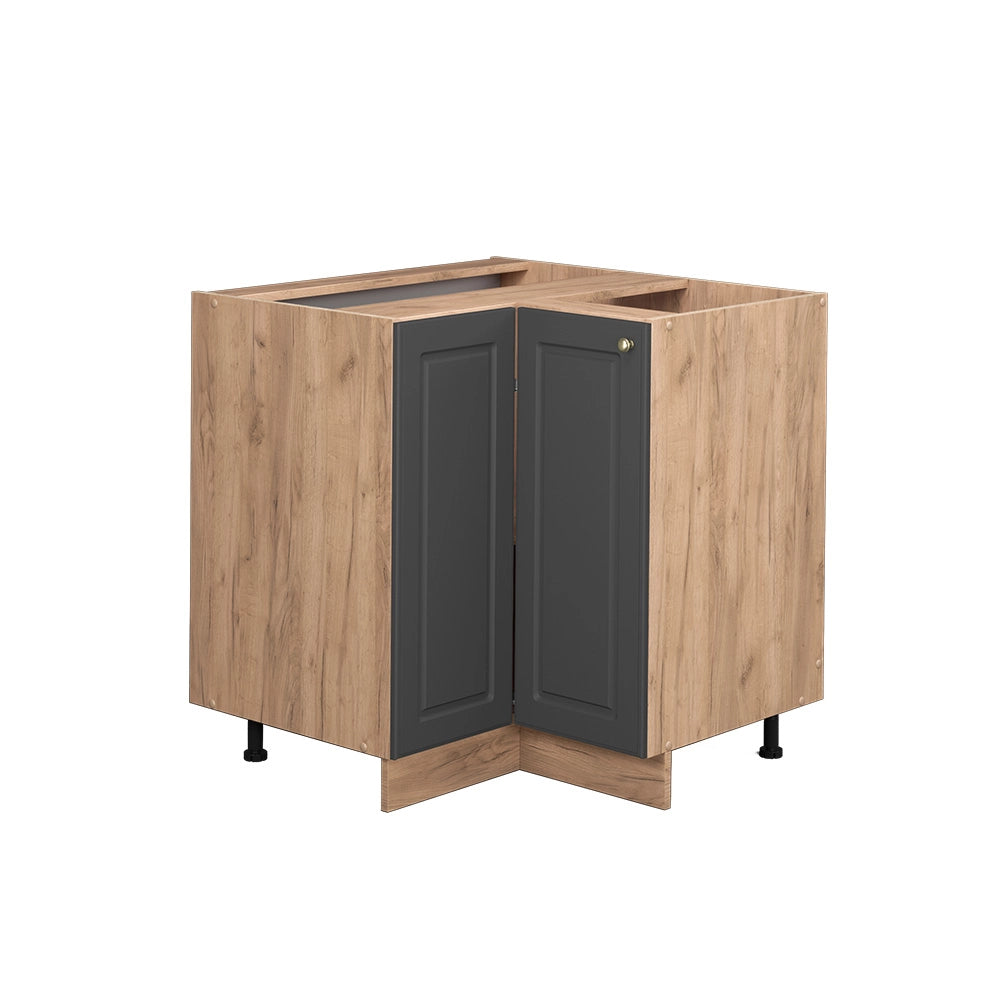 Vicco Mobile ad angolo cucina Antracite-oro 80.5 cm senza piano di lavoro