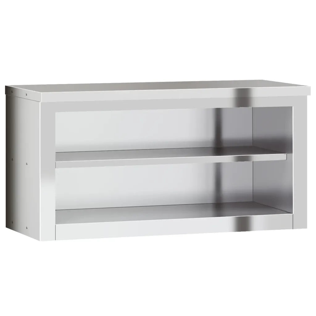 Armadietto a Muro | Mobile Cucina da Parete con Ripiano in Acciaio Inossidabile