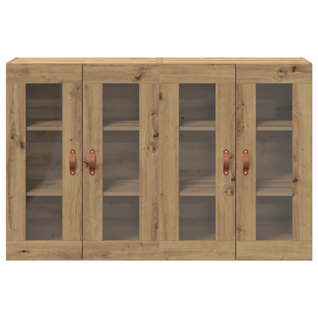 Armadi a muro 2 pcs Rovere Artigianale 69,5x34x90 cm Legno ingegnerizzato