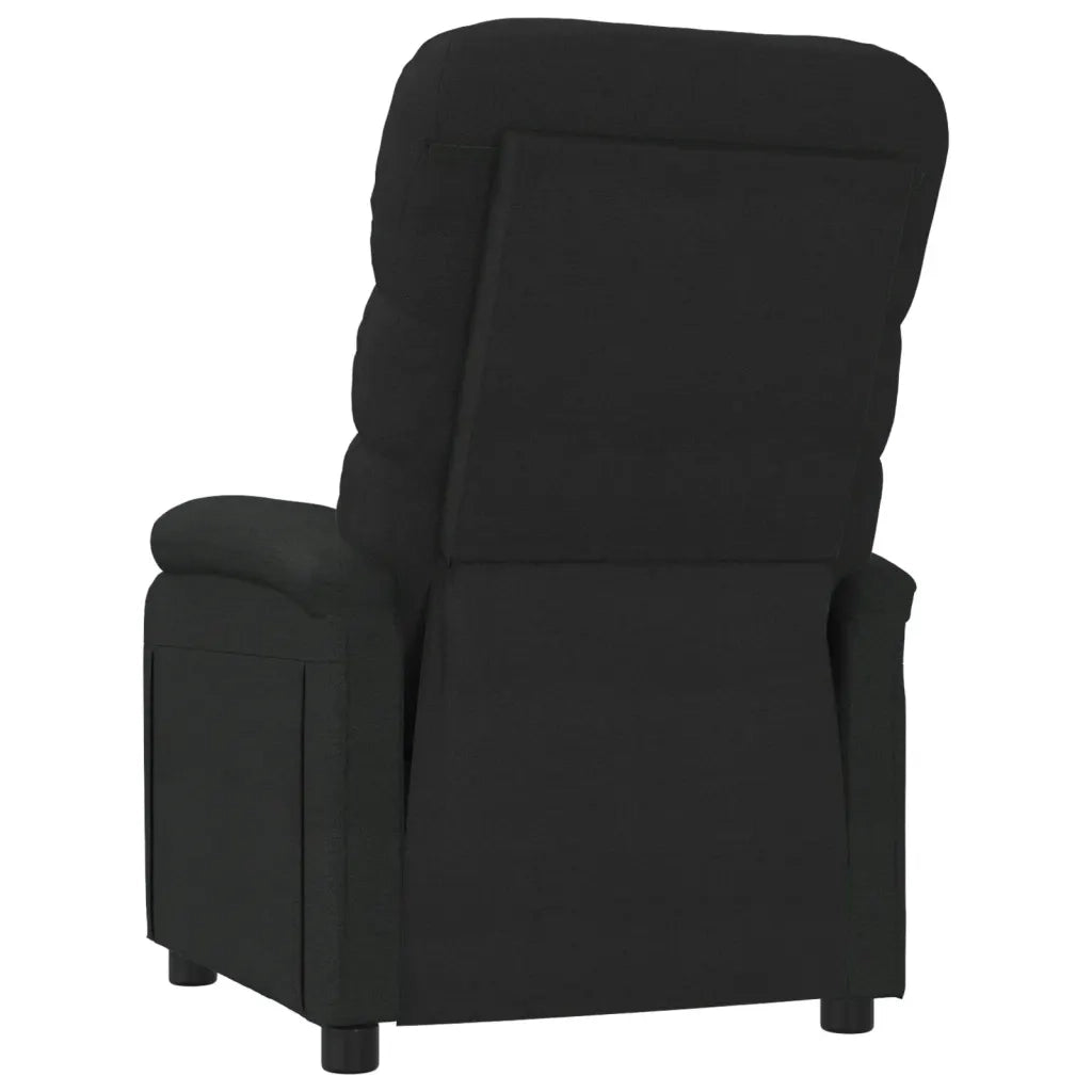 Poltrona Reclinabile in Tessuto Nero 344892