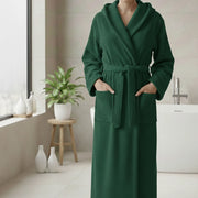 Satoka, Accappatoio 100% Cotone con Cappuccio, Verde