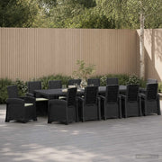 Set da Pranzo per Giardino 14 pz Antracite e Crema PP 3430183