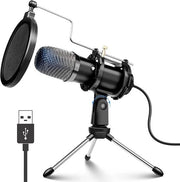 Microfono per Podcast, Podcasting, Gaming, Streaming in diretta & Registrazione, Uscita cuffia incorporata