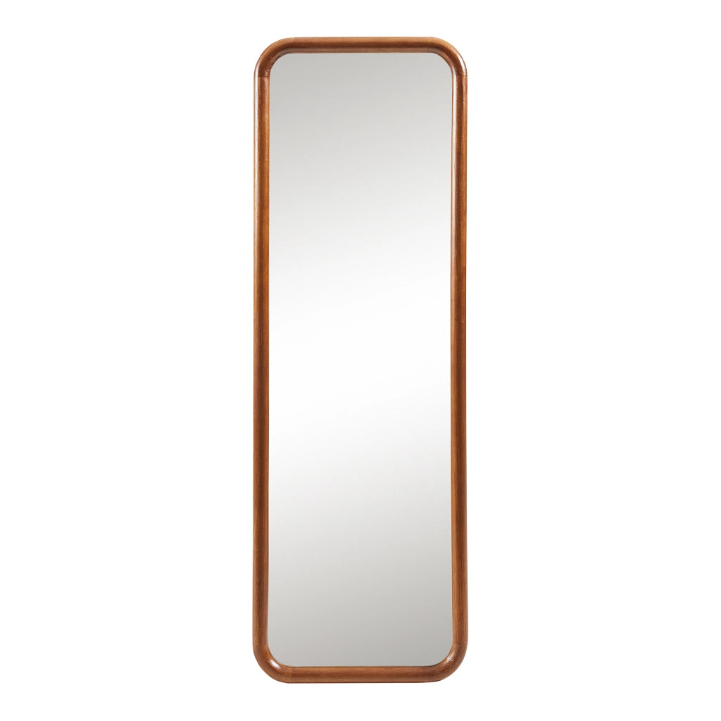 Specchio Rettangolare da Parete Ristijarvi Montaggio Verticale e Orizzontale 120x40 cm Marrone Scuro [en.casa]