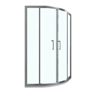 Box Doccia Semicircolare 90x90 cm 2 Ante Scorrevoli in Cristallo Trasparente 6mm H195 Bonussi Giuly