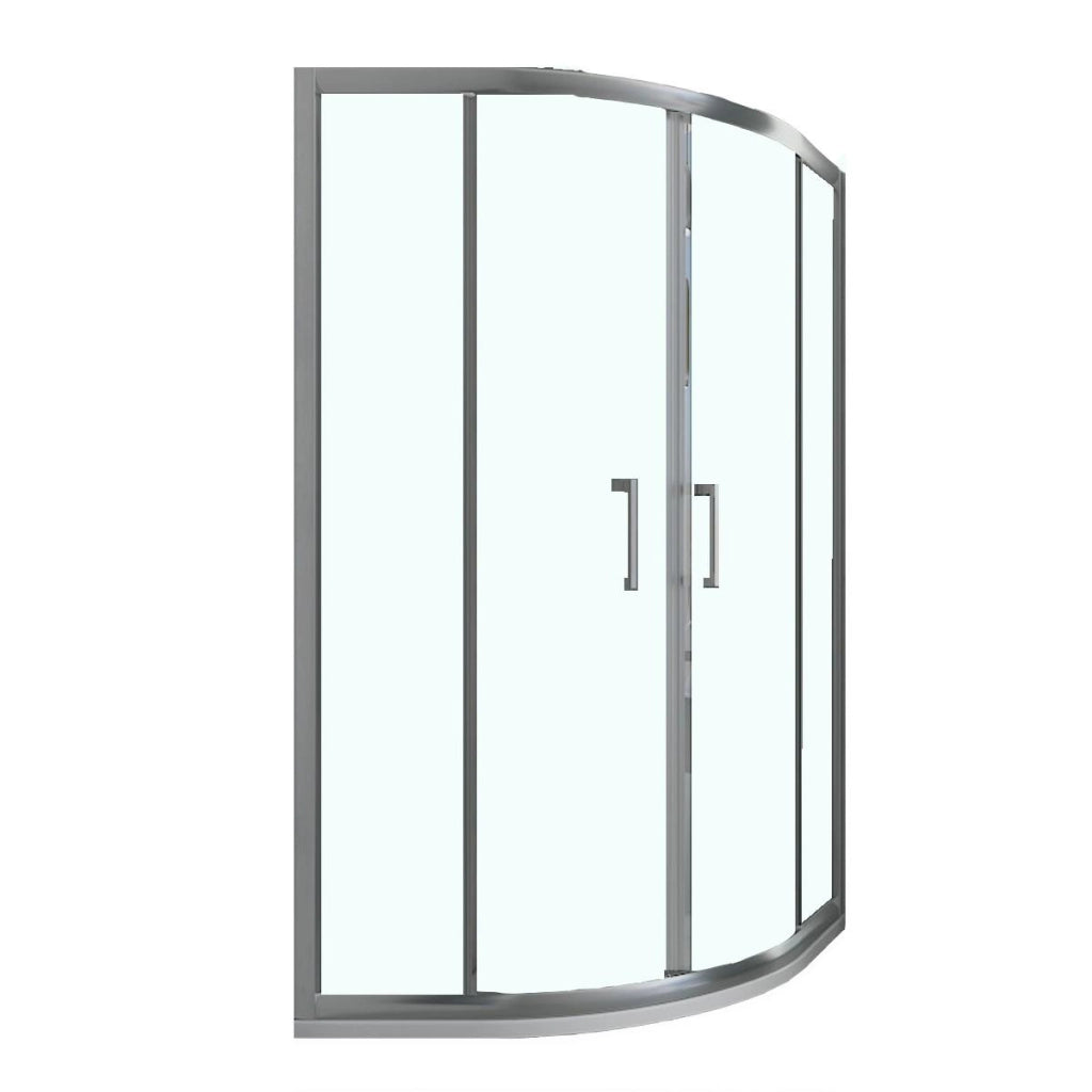 Box Doccia Semicircolare 90x90 cm 2 Ante Scorrevoli in Cristallo Trasparente 6mm H195 Bonussi Giuly