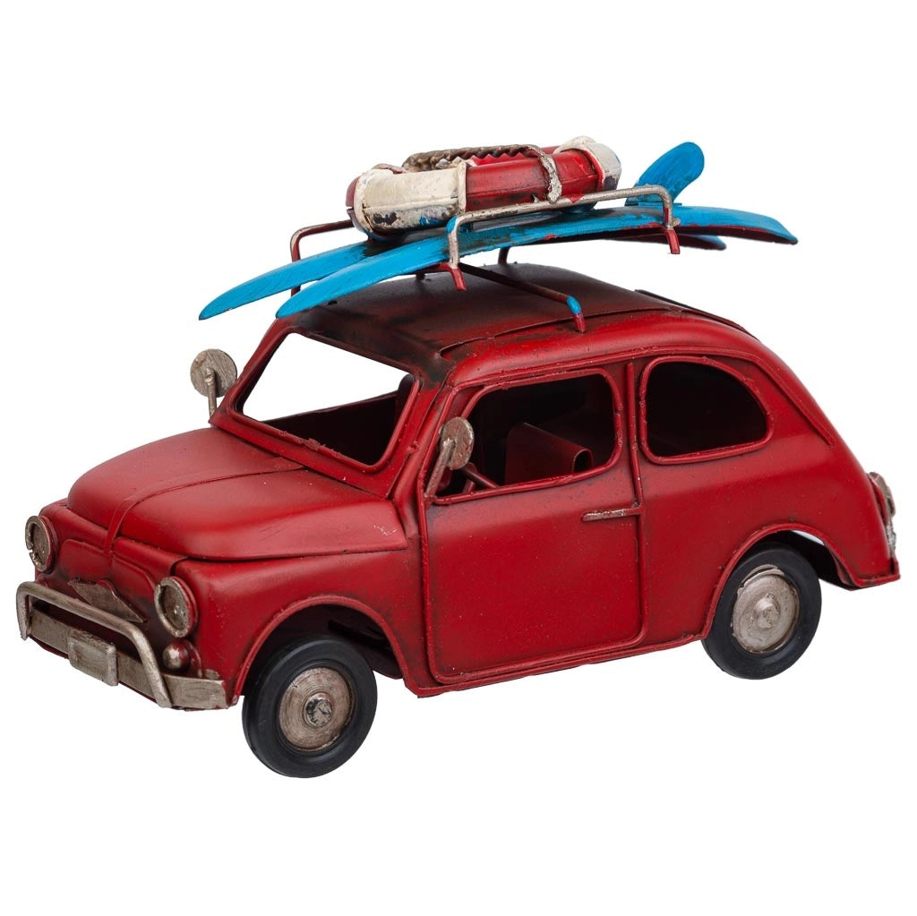Auto in metallo rossa 15,7x7,8x8,5h