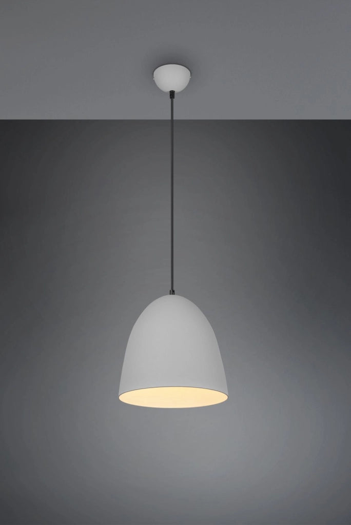TILDA SOSPENSIONE METALLO CUPOLA GRIGIA D.25CM 1 LUCE ATTACCO E27