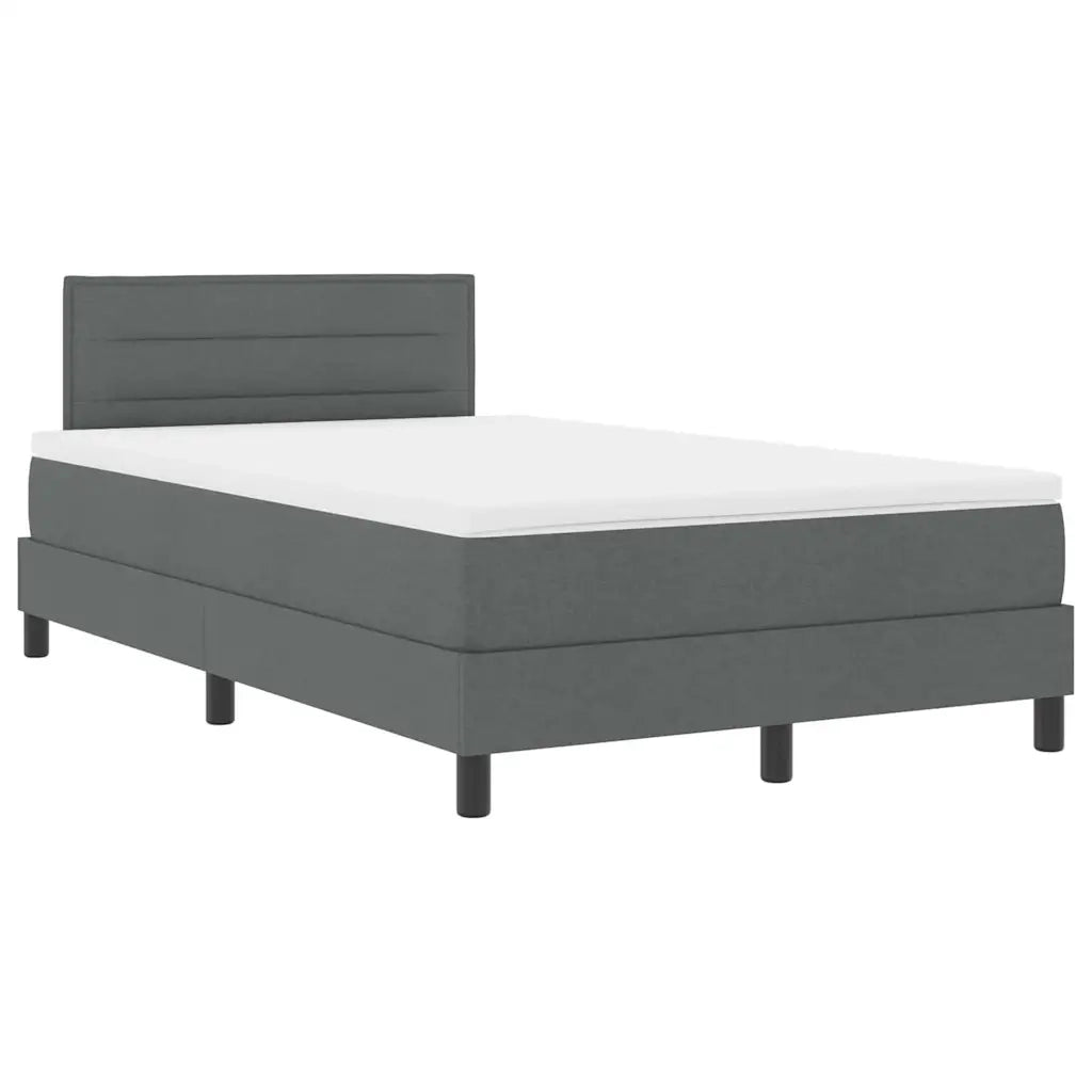 Letto a molle con materasso Grigio scuro 120 x 200 cm Tessuto 3342122