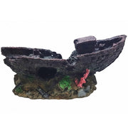 Trade Shop - Nave Barca 22.5x9.5x10cm Sottomarino Ornamento Per Acquario Decorazioni Pietra -