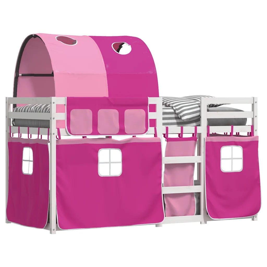 Letto a Castello senza Materasso Rosa 90x200 cm Legno di Pino 3283987