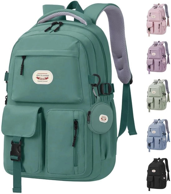 Rucksack per Donna con Tasca per Laptop 15,6", Impermeabile, Leggero, 25L con Molti Faccia, Borsa Moneta Rimovibile & Cinture Regolabili per Scuola, Università, Giornaliero