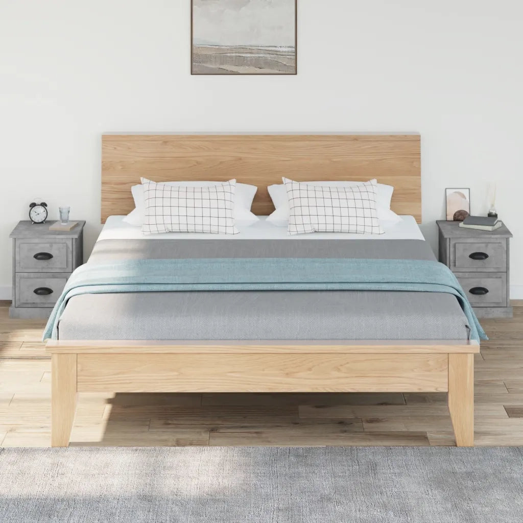 Comodini 2 pz-Set di 2 Tavolino da notte Grigio Cemento 39x39x47,5 cm in Legno Multistrato 621571