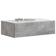 Tavolino da Parete Laterale | Tavolo laterale | Tavolino Grigio Cemento 59 x 34,5 x 17 cm