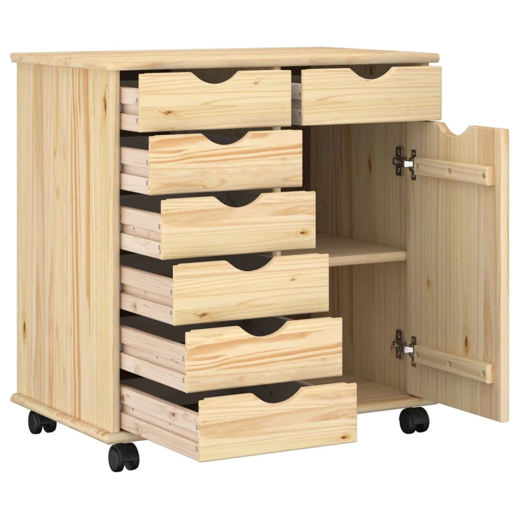 Mobile con Ruote con ruota Marrone 63,5 x 39 x 65,5 cm 42032397