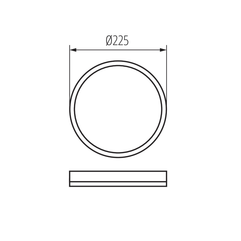 Plafoniera LED Kanlux Miledo bianca Ø22,5 CCT IP54