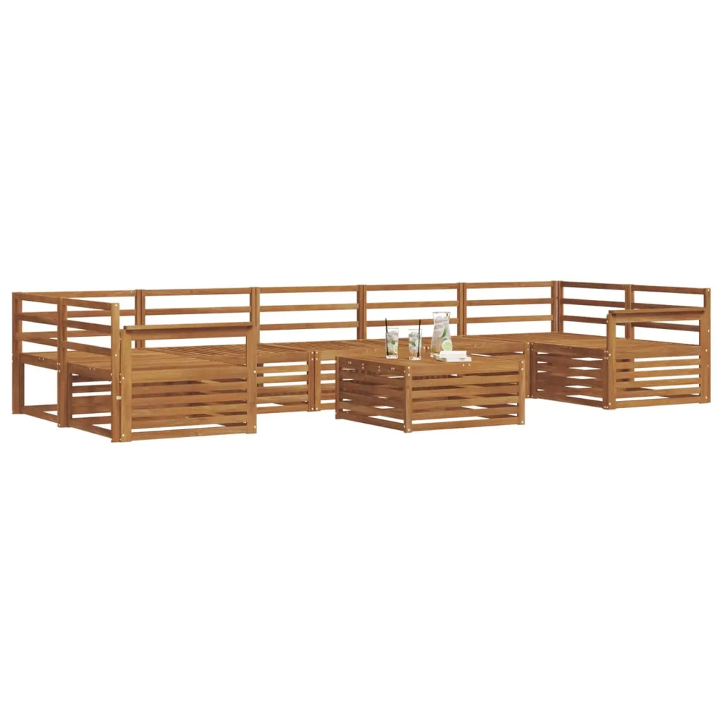Set di divani da esterno 8 pcs Naturale