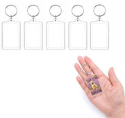 Sostegno per Chiavi Personalizzato - 5 Pezzi - Doppio - Cornice Fotografica in Acrilico - Etichette per Chiavi - Antiscivolo - Luminoso e Duraturo - Sostegno per Foto Chiavi