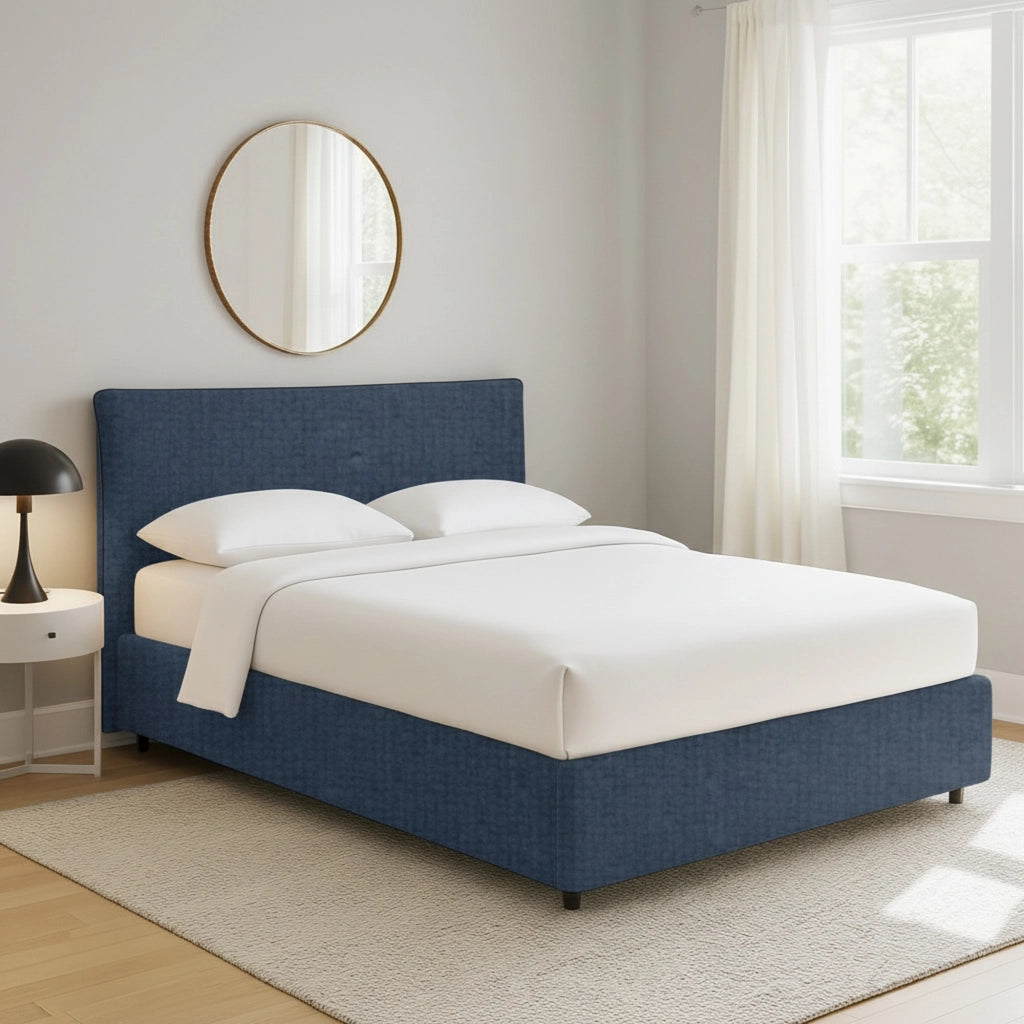 Staines, Letto Singolo Sfoderabile Made in Italy, blu