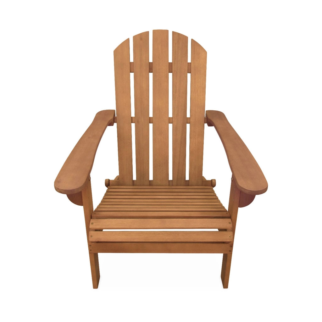 Set 2 poltrone da giardino in legno, marrone naturale