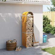 Portaceppi Effetto Legno 40x45x170 cm in Acciaio Zincato 364578