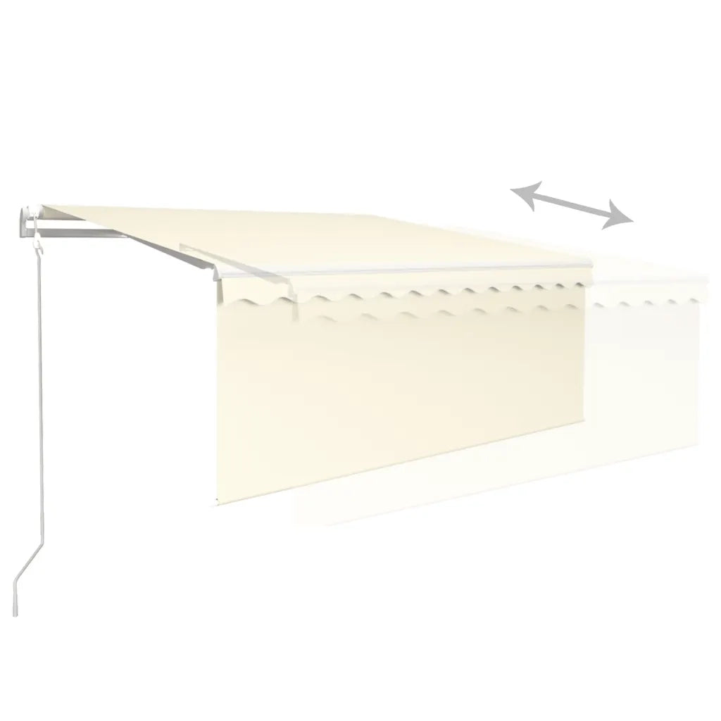 Tenda Sole Retrattile Automatica con Parasole 3,5x2,5 m Crema 3069287