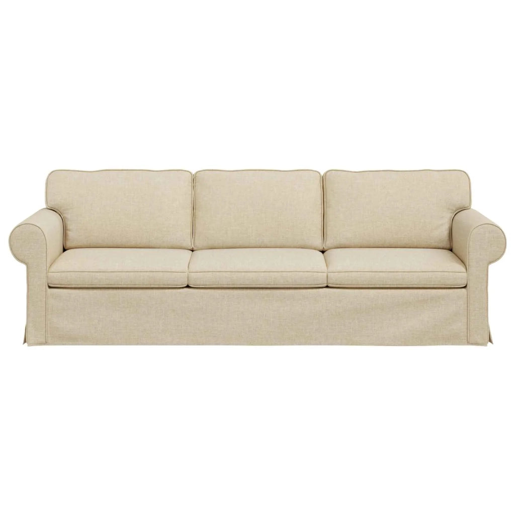Divano Crema 245 x 82 x 80 cm Tessuto