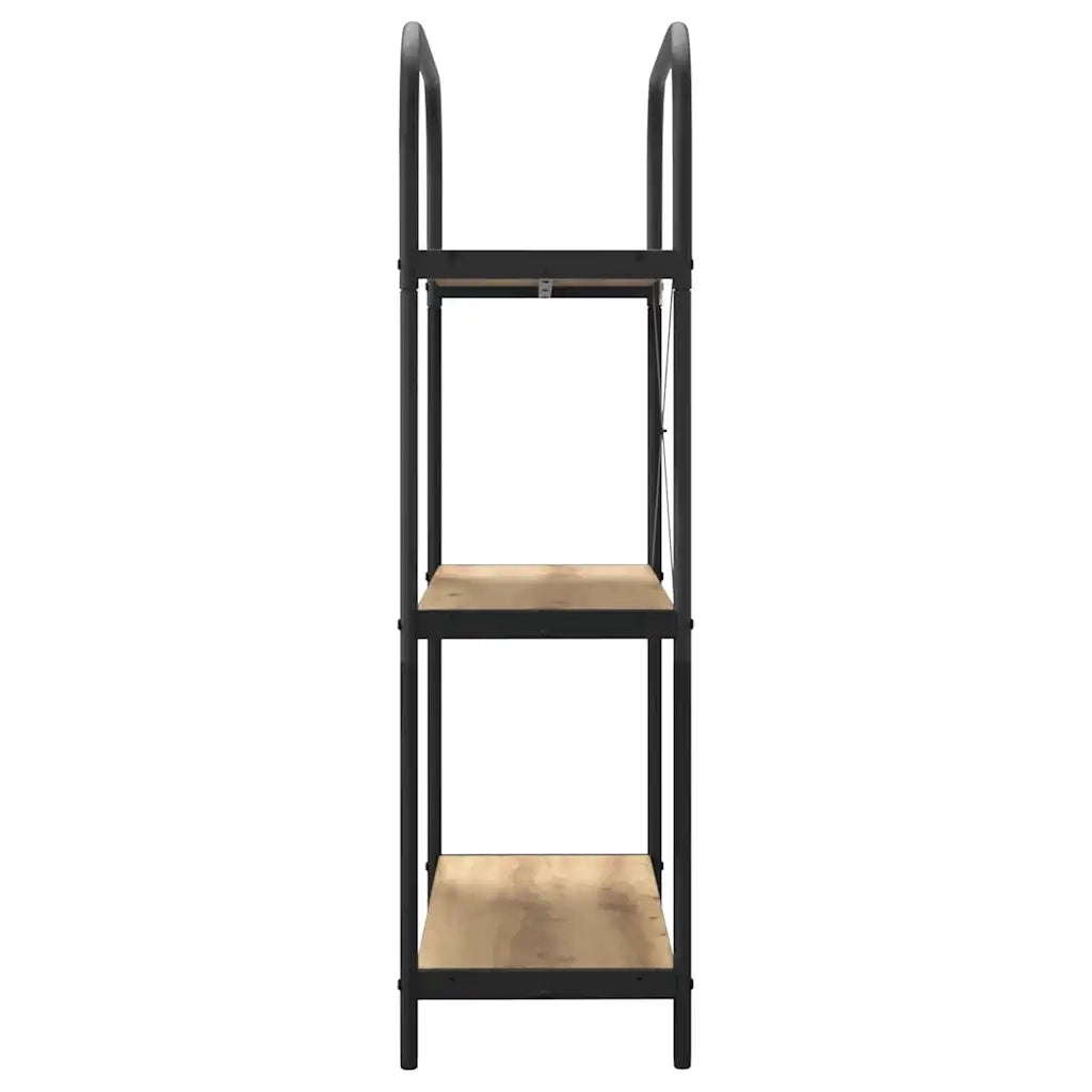 Libreria-Scaffale per Libri-Mobile di Stoccaggio Rovere artigianale 80 x 30 x 109 cm Legno multistrato 443716
