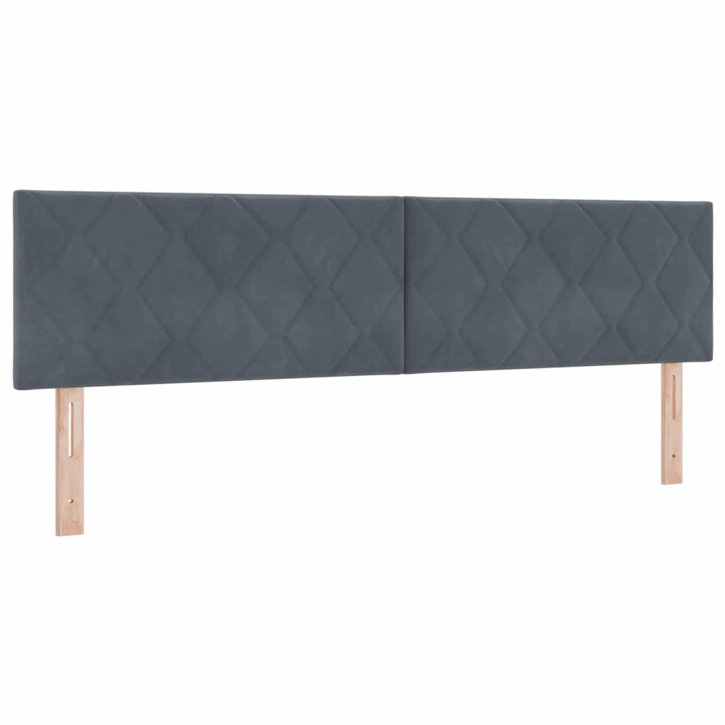 Letto ottomano con materasso 2 pz Grigio Scuro Velluto 3456769