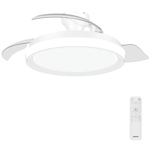 VENTILATORE SOFFITTO PALE RETRATTILI LED DIMMERABILE CIELO STELLATO