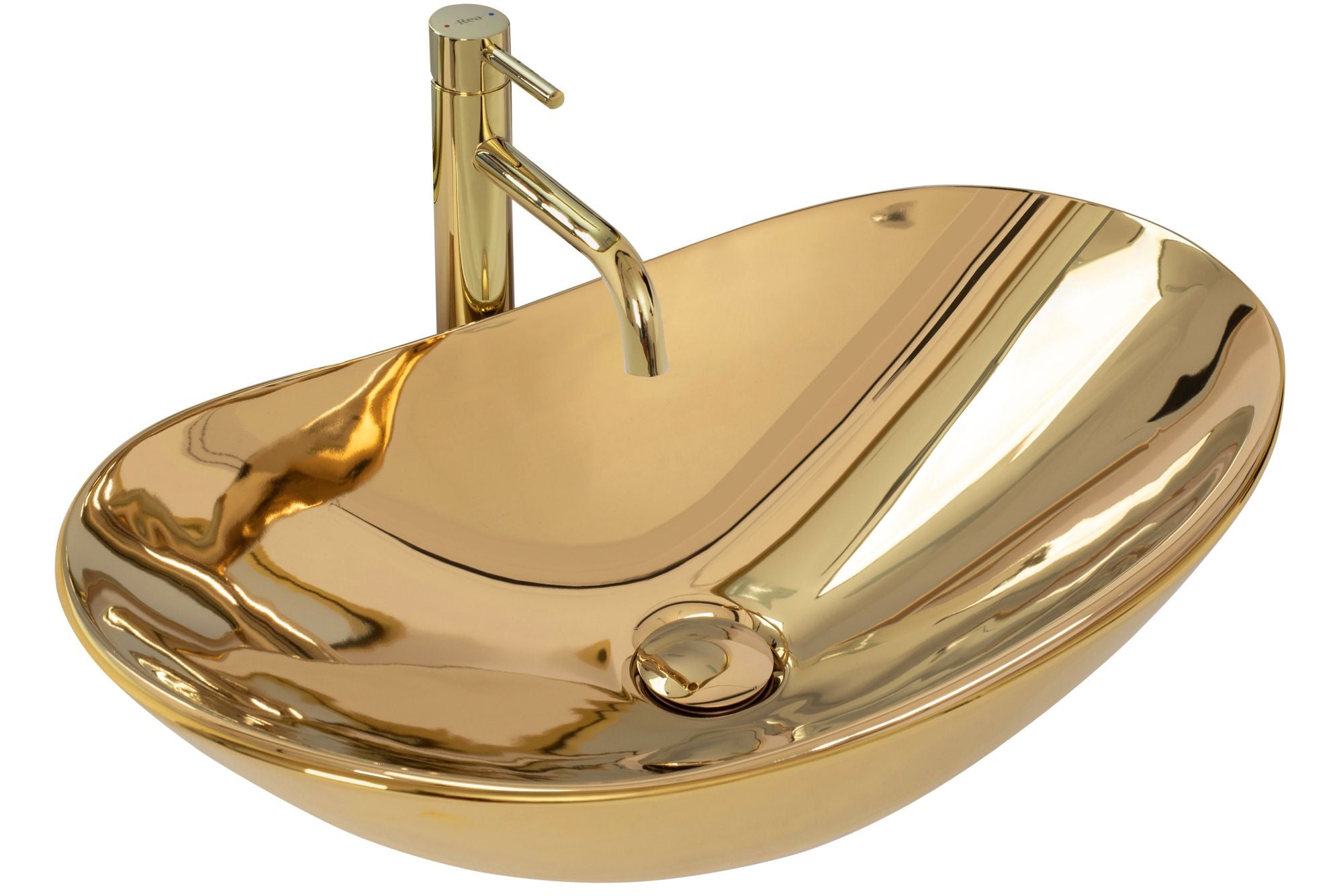 Lavabo Da Appoggio Rea Royal Gold