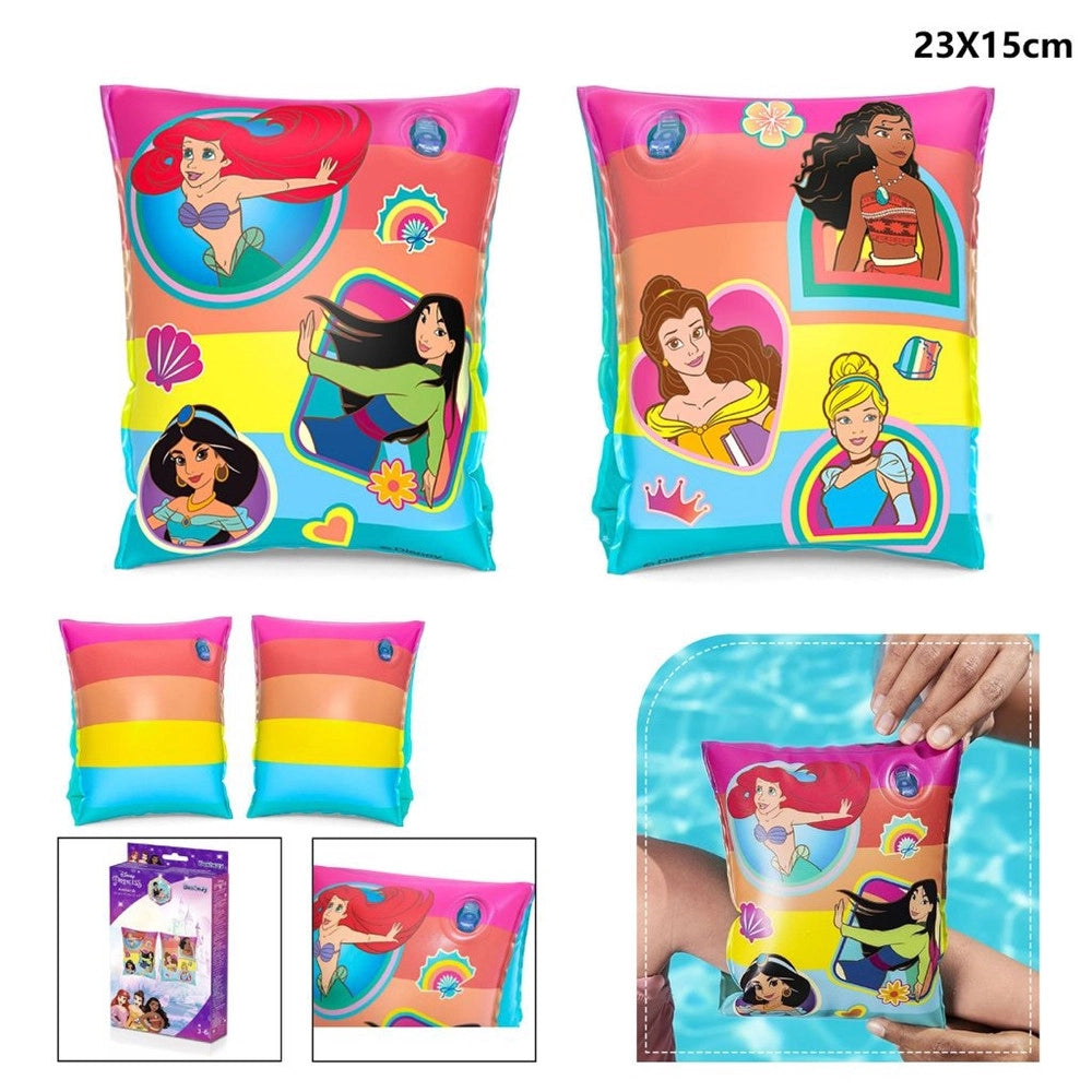 Trade Shop - Braccioli Per Il Mare Da Principessa Per Bambine Spiaggia Piscina Nuoto 23x15 Cm -
