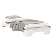Letto singolo | Letto per adulti | Struttura del letto Bianco 100 x 220 cm Pino massello