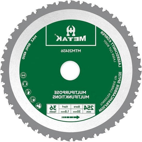 Circolare multifunzionale per sega a nastro 254 x 30 mm per legno metallo alluminio multimateriale sega a nastro 254 mm 36 denti anello di riduzione 30 mm.