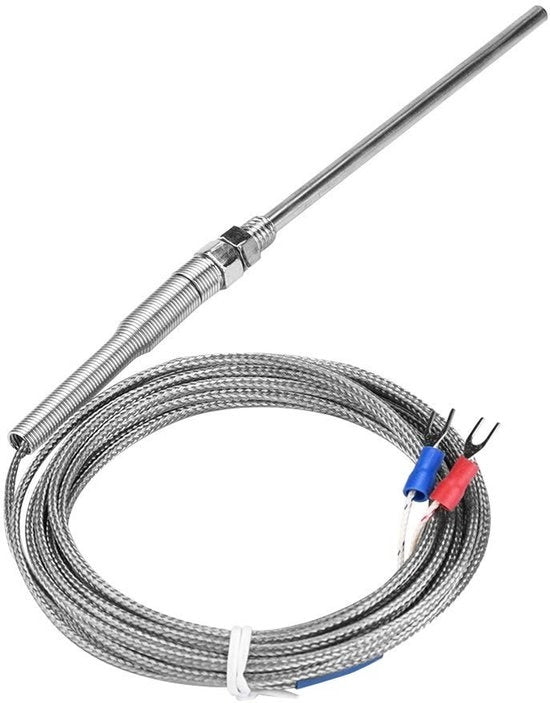 Termocoppella di tipo K - 100mm di Prova - Sensore di Temperatura 0-400°C - Universale - Connesione Stabile - Alta Qualità