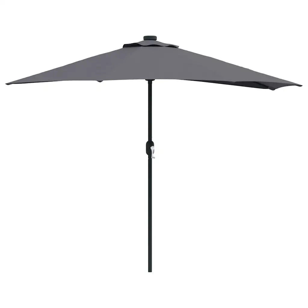 Ombrello da giardino-Ombrellone da spiaggia Antracite 294 x 150 x 224 cm