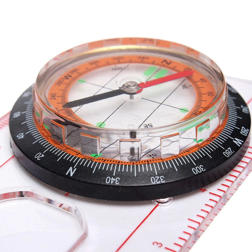 Trade Shop - Bussola Ingrandimento Righello Scala Da Cartografia Orientamento Nautica Camping -