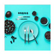 ALLEGRA, Posate Set 24 Pz, Scatola Gallery, Casa Bugatti Colore: Nero