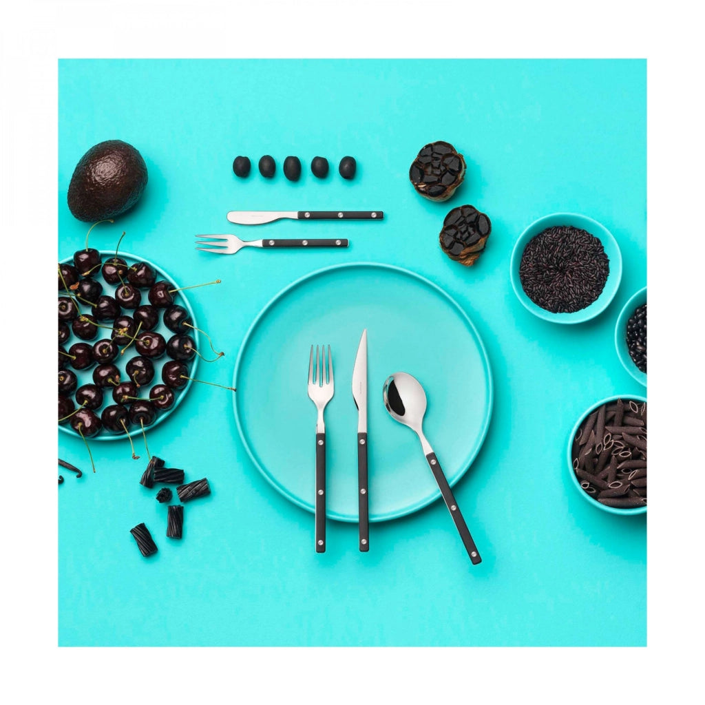 ALLEGRA, Posate Set 24 Pz, Scatola Gallery, Casa Bugatti Colore: Nero